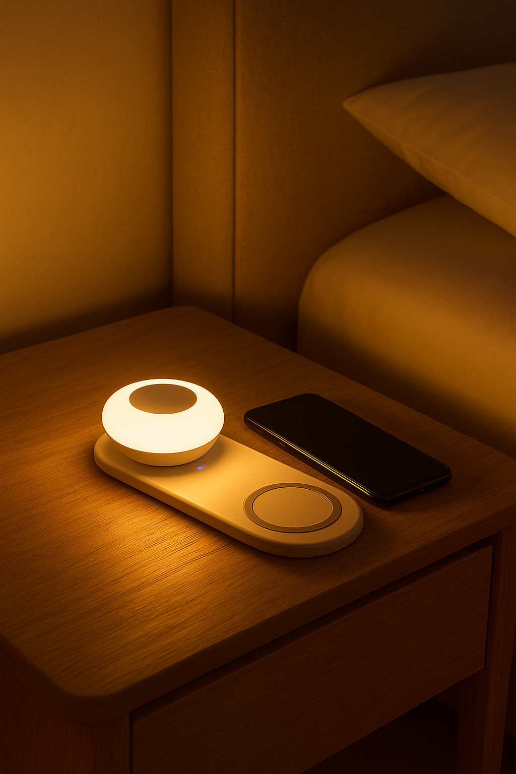 Lietimui jautri stalinė lempa - įkroviklis "Touch & Charge"