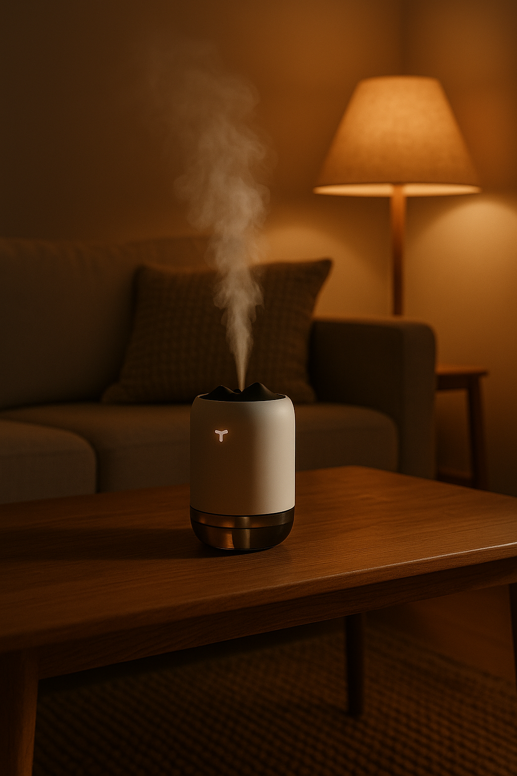 Oro drėkintuvas + kvapų difuzorius + LED lempa "Savana"