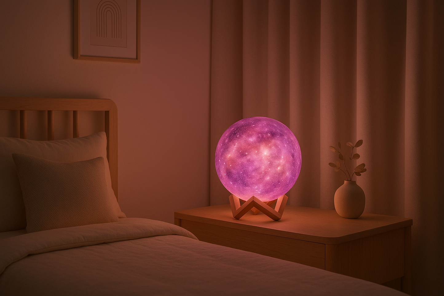 3D Mėnulio/Galaktikos lempa "Paukščių takas"