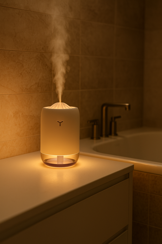 Oro drėkintuvas + kvapų difuzorius + LED lempa "Savana"