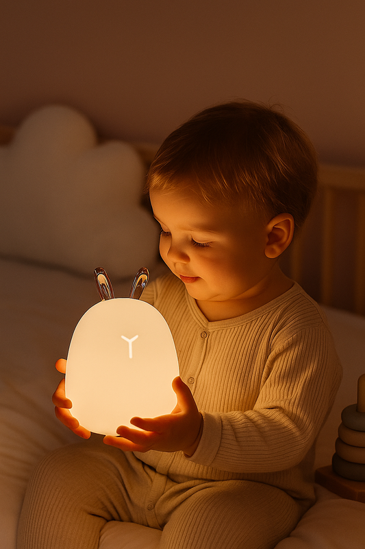 LED naktinis šviestuvas su lietimui jautriu silikonu "Šviesiukas"